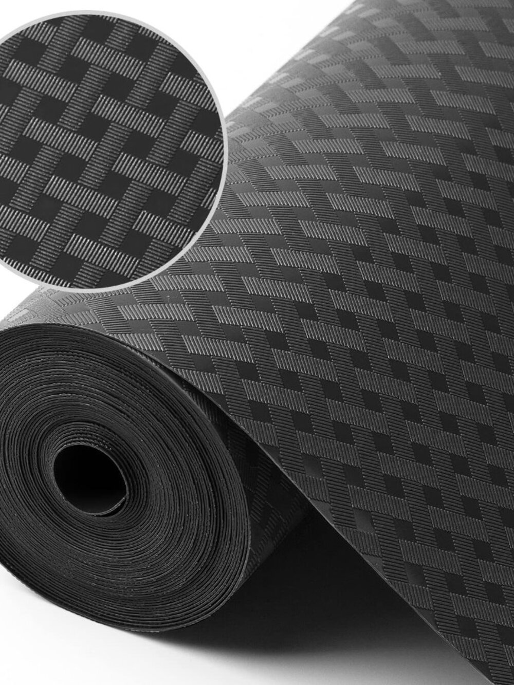 Shelf Liners for Kitchen Cabinets Non Adhensive, Black 11.8"× 59"